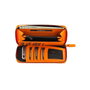 Zoozie Bags Cartera Mujer Naranja Piel Auténtica Elegante Sofisticada Lujo Funcional 19.5x10x2cm